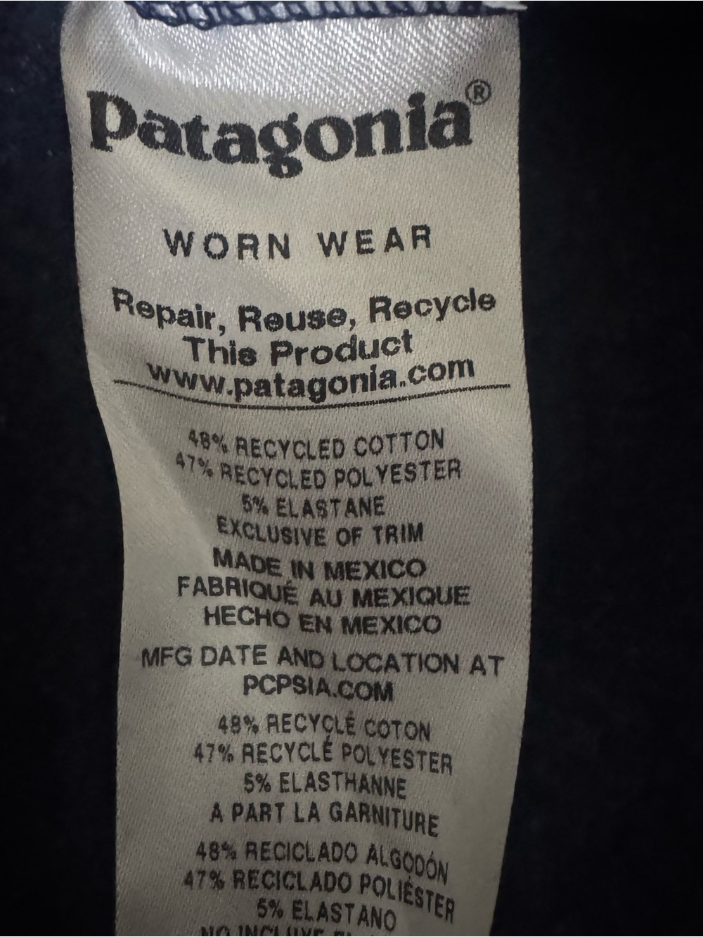 Patagonia Men's XL Navy Blue Logo Pullover Hoodie Sweatshirt - Picture 9 of 11